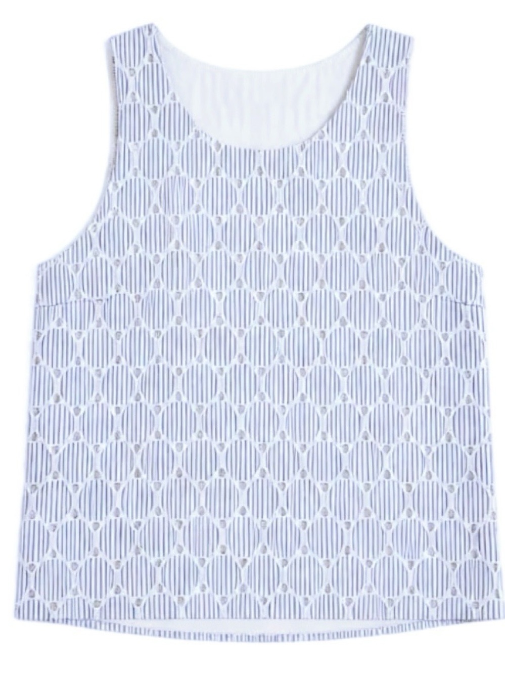 banana republic eyelet pattern crop tank
